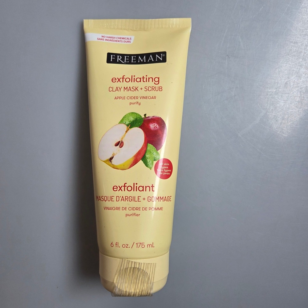 Freeman Exfoliating Clay Mask + Scrub Apple Cider Vinegar 6 fl oz Purifying Mask